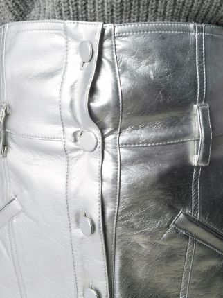 high-waisted metallic pencil skirt展示图