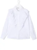 MSGM Kids ruffle trim shirt - White