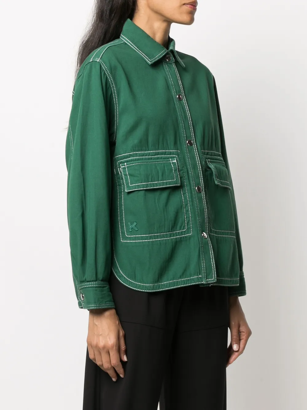 фото Kenzo contrast stitch shirt jacket