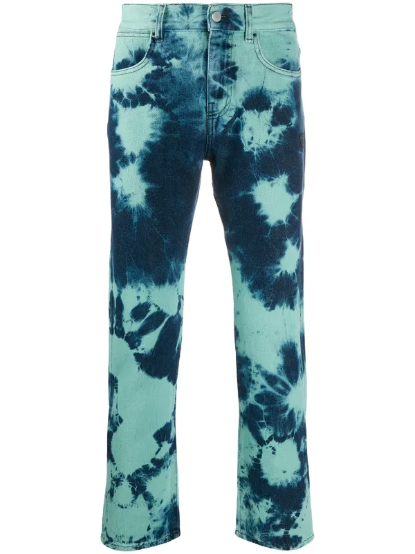 blue tie dye jeans