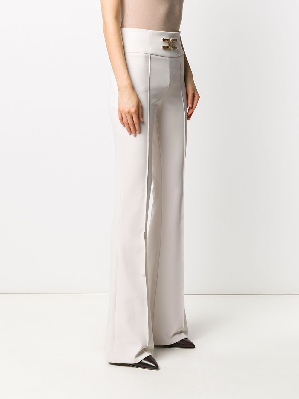 фото Elisabetta franchi high waist flared leg trousers