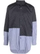 Image 1 of Engineered Garments asymmetrical-patchwork cotton shirt