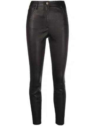 theory faux leather pants