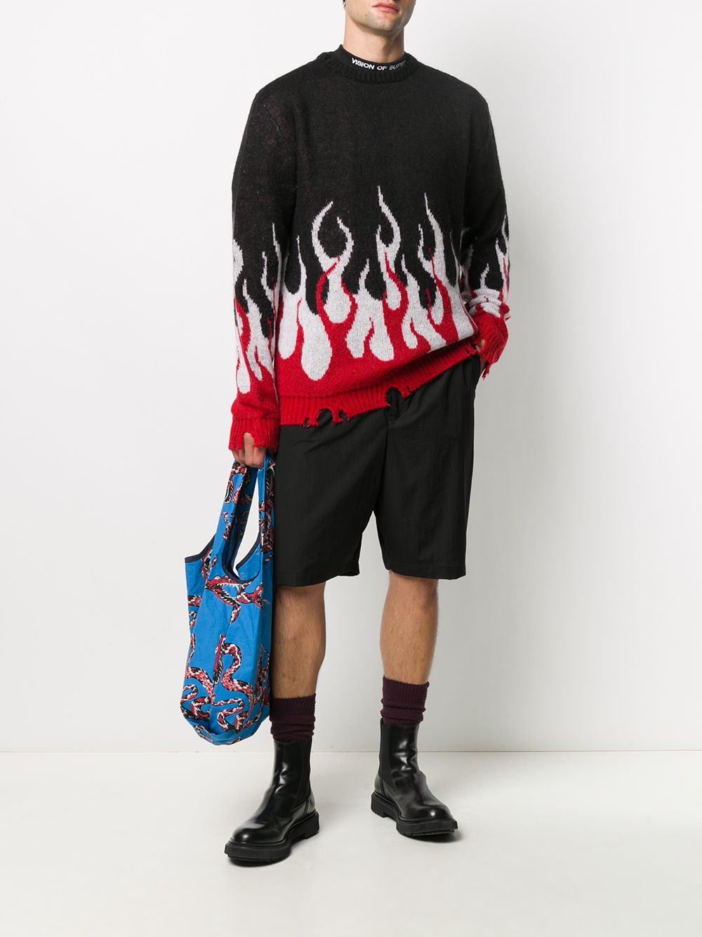 фото Vision of super intarsia-knit flame jumper