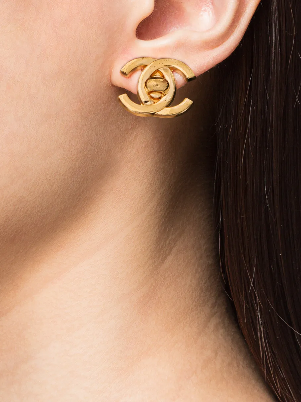 Chanel deals lock earrings