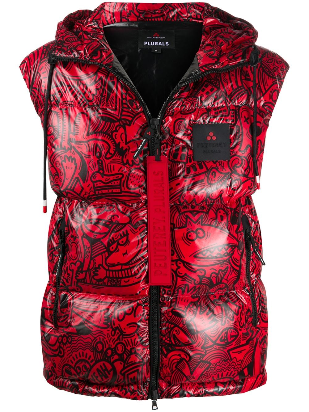 Peuterey Graphic Print Gilet In Red