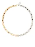 Lauren Rubinski 14kt gold square-link choker - Silver