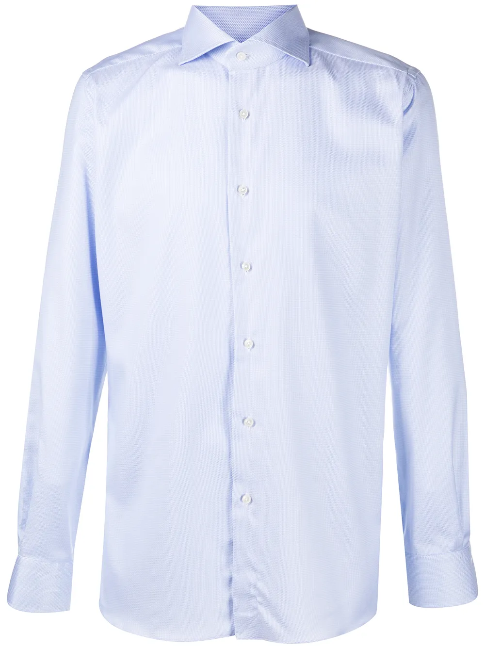 Xacus Cutaway Collar Button-up Shirt In Blue