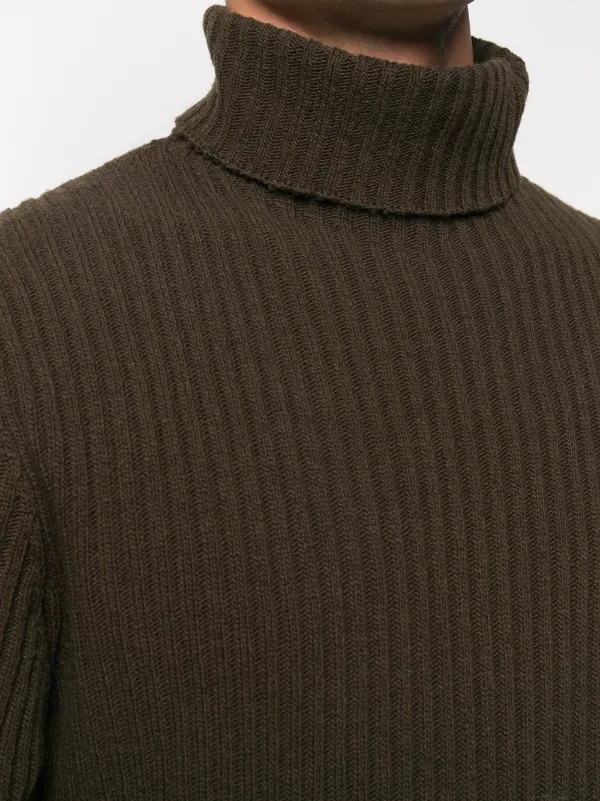 roll neck jumper with side slits