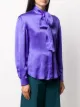 Alberta Ferretti pussy-bow long-sleeve blouse