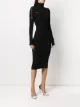 TOM FORD contrasting zips knitted turtleneck dress