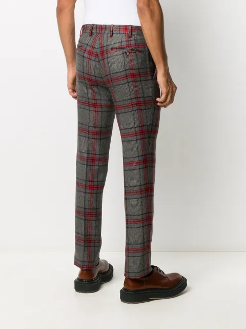 red check trousers