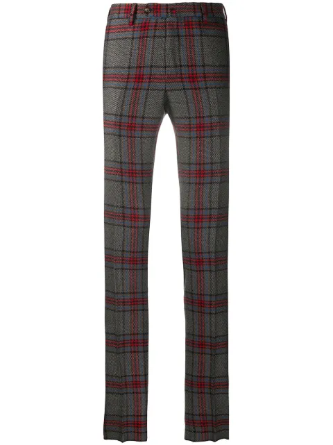 red check trousers