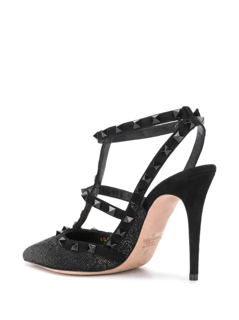 Shop Valentino Garavani Rockstud Crystal Embellished Pumps With Express Delivery Farfetch