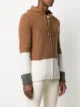 Eleventy colour-block zip-through hooded sweater