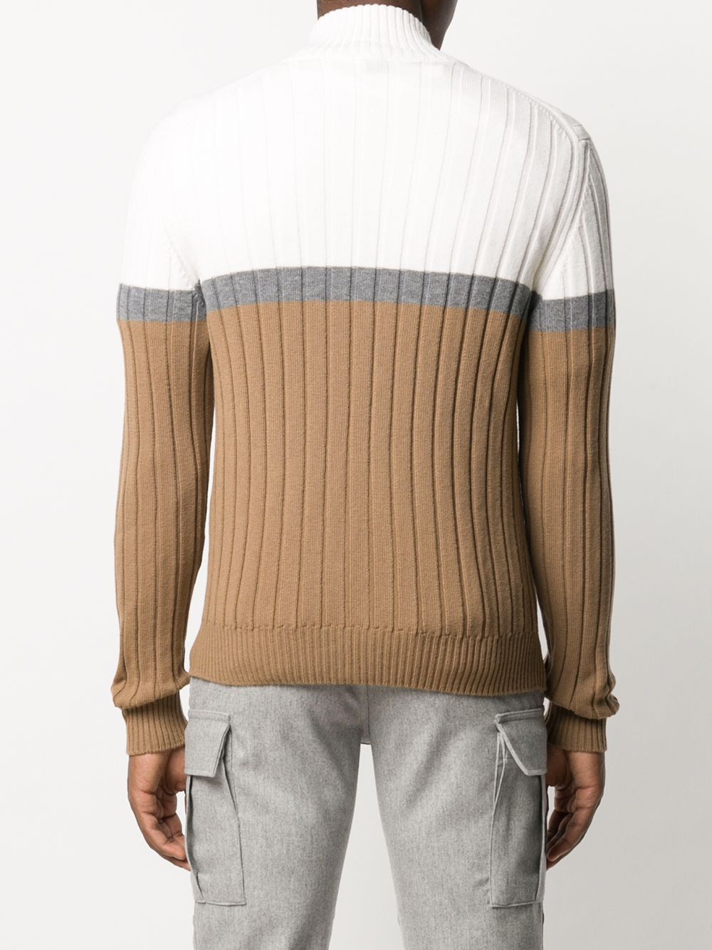 фото Eleventy ribbed knit zip-up jumper