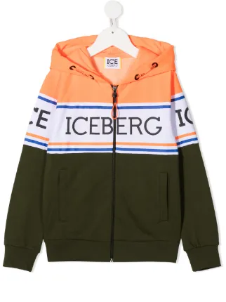 color block zip up hoodie