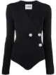 Image 1 of Jil Sander faux pearl-embellished wrap bodysuit