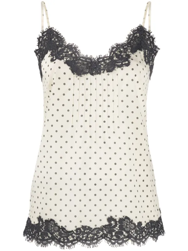 polka dot lace top