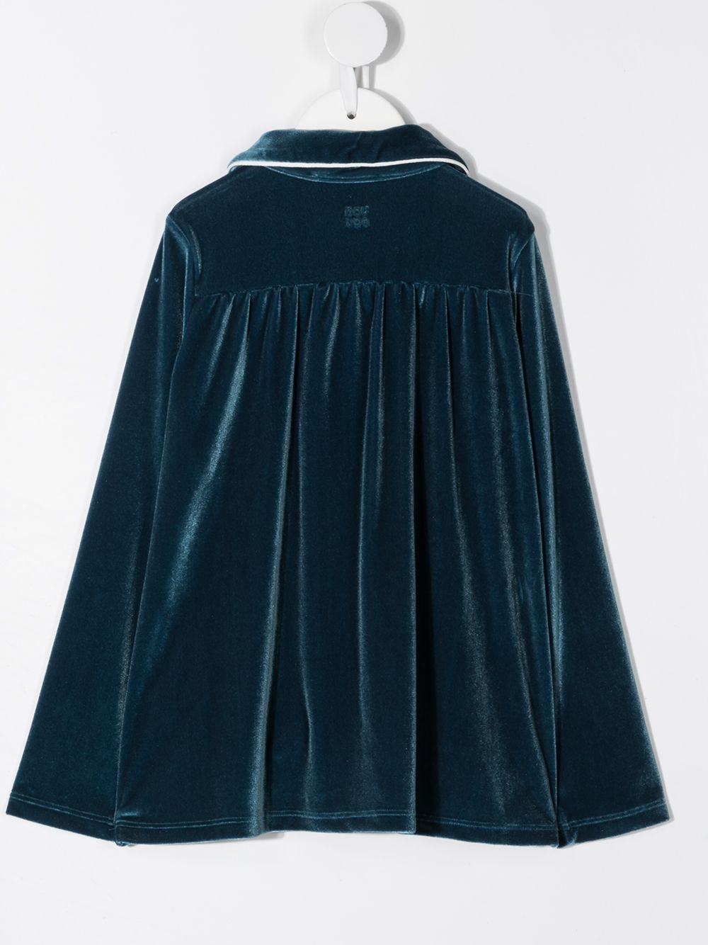 фото Douuod kids piped trim velvet blouse