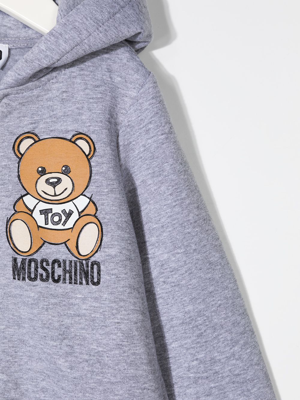 фото Moschino kids худи на молнии с принтом