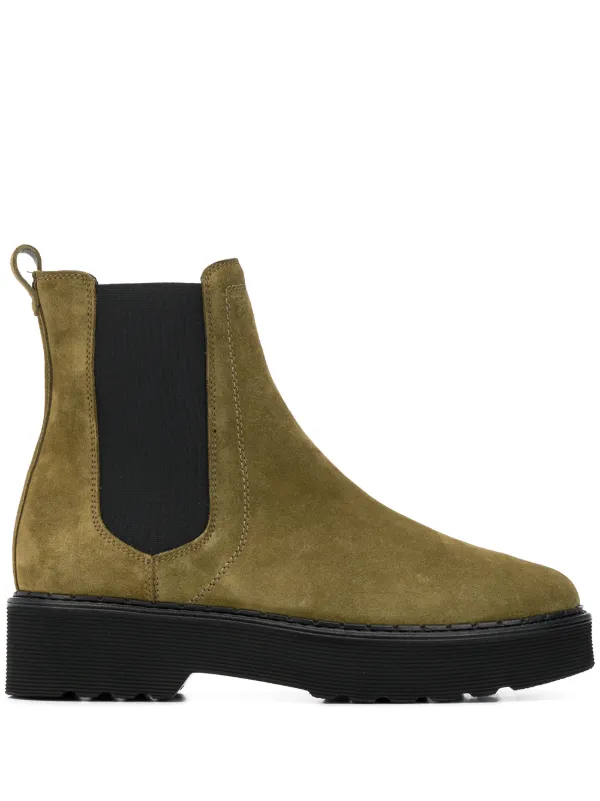 green platform boots