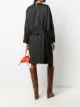 الصورة 2 من Dries Van Noten Pre-Owned فستان معتدل المقاس بحزام خلفي