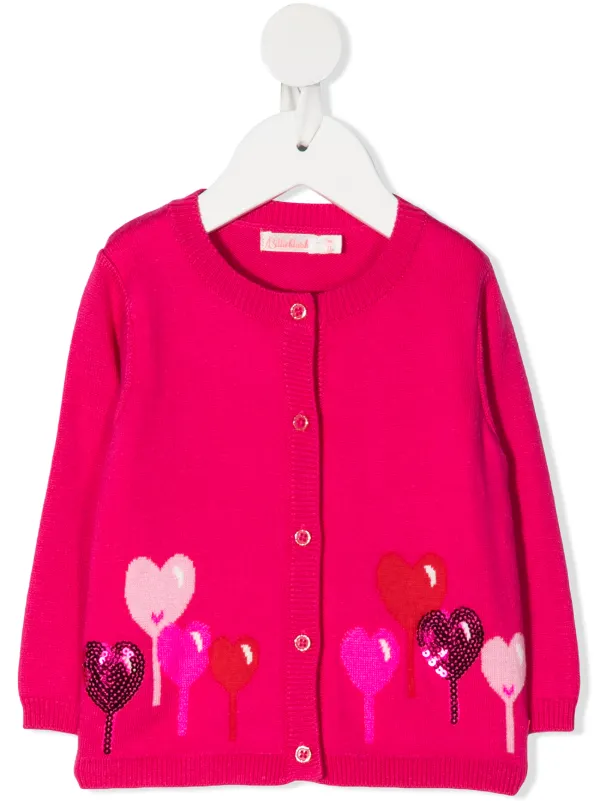 pink heart cardigan