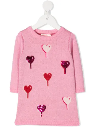 heart embellished sweater