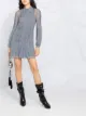 الصورة 2 من Alberta Ferretti فستان بكسرات مزين بحجر كريم