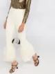 Alberta Ferretti بنطال مزين بالريش