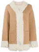 Image 1 of Barrie Trompe l'œil shearling-trimmed coat