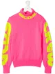 Image 1 of Gcds Kids logo-jacquard roll neck sweater