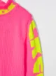 Gcds Kids logo-jacquard roll neck sweater