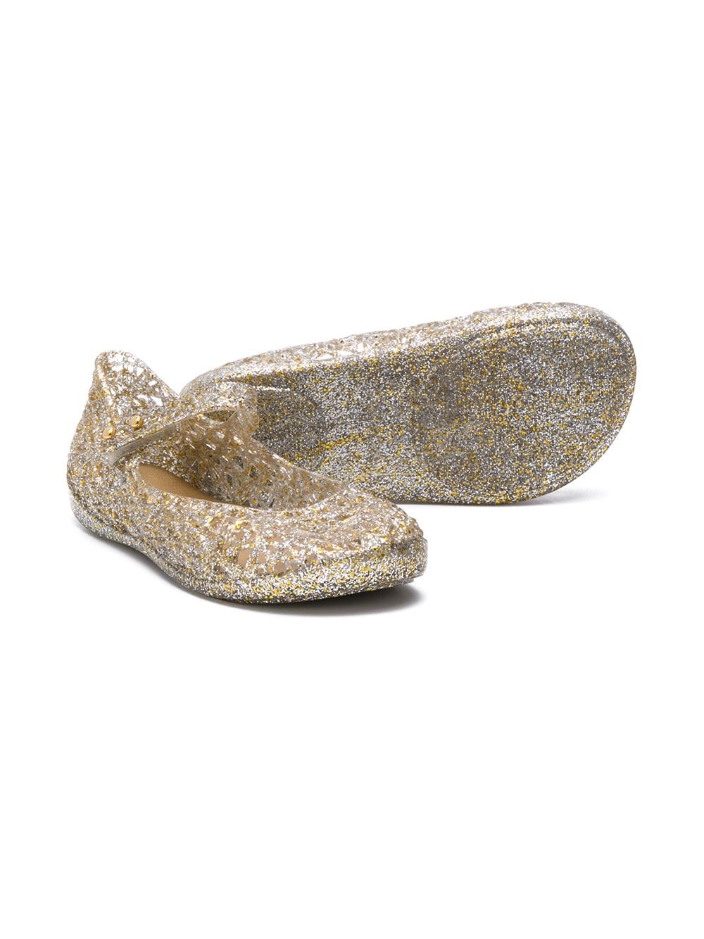 Image 2 of Mini Melissa glittered ballerina shoes