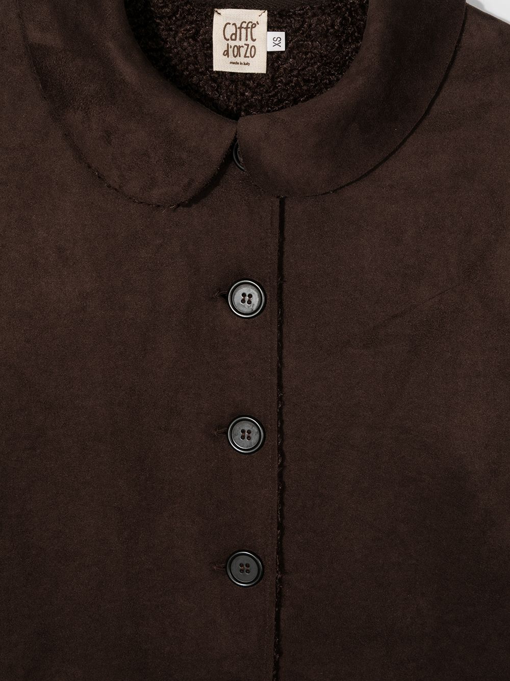 фото Caffe' d'orzo faux suede button-up coat