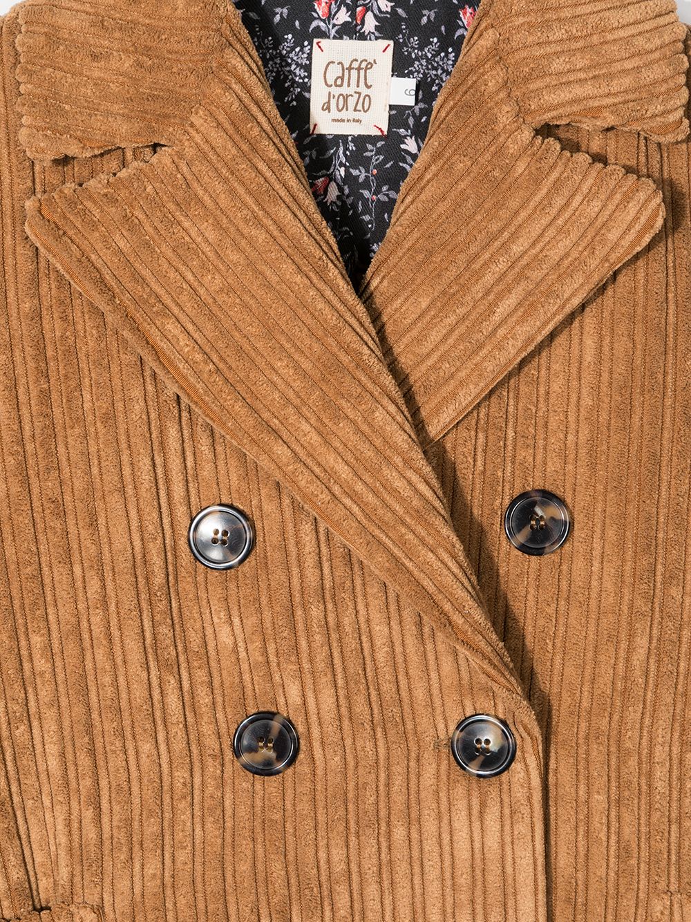 фото Caffe' d'orzo double breasted corduroy trench