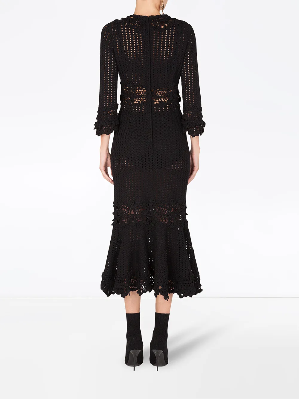 Dolce & Gabbana Macramé jurk Zwart