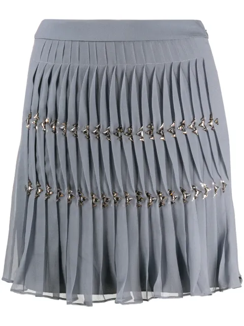 Alberta Ferretti pleated chain link mini skirt