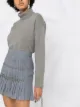 Alberta Ferretti تنورة ميني بكسرات وزينة سلسلة