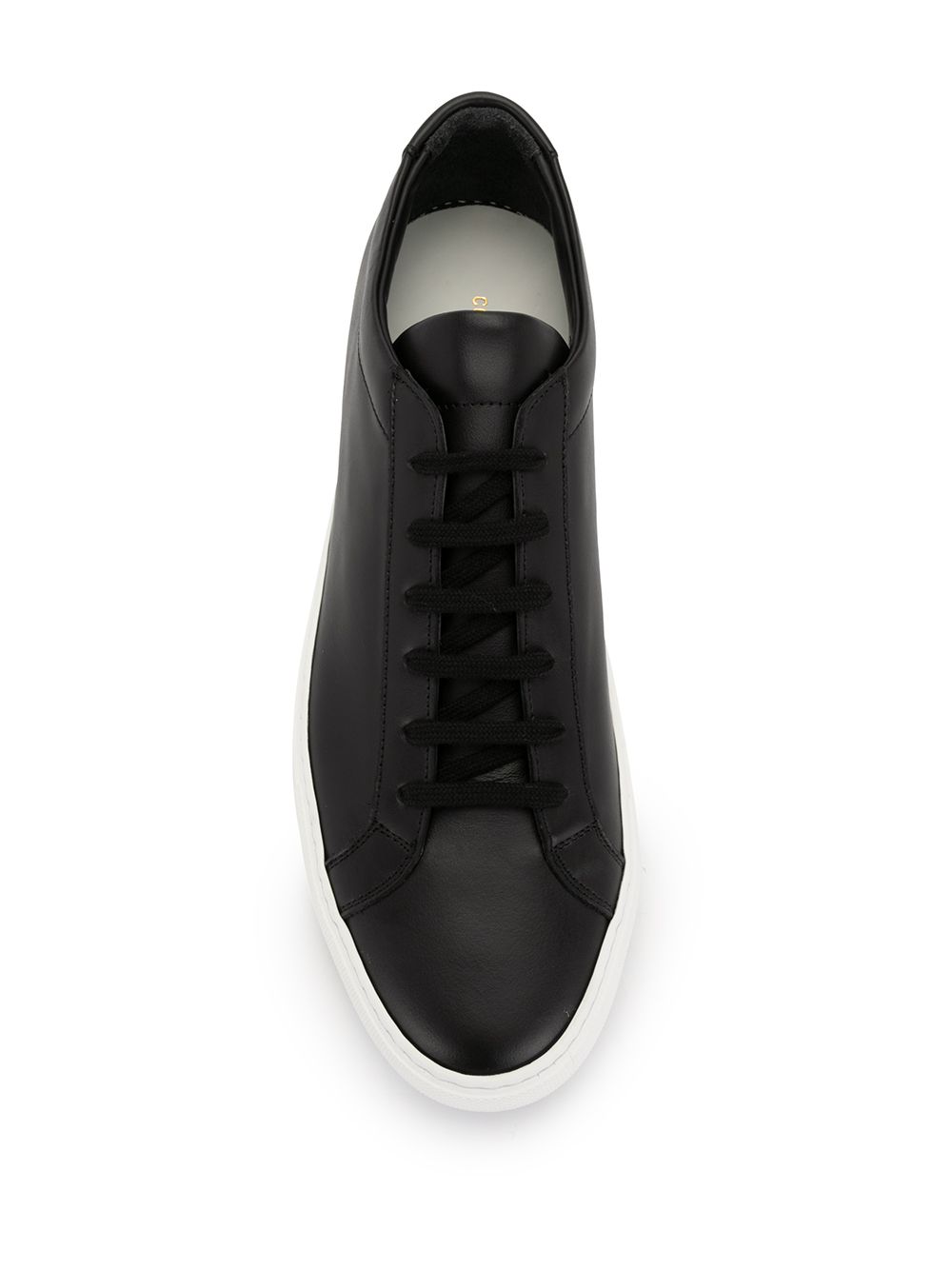 Shop Common Projects Low-top Leather Sneakers In Black