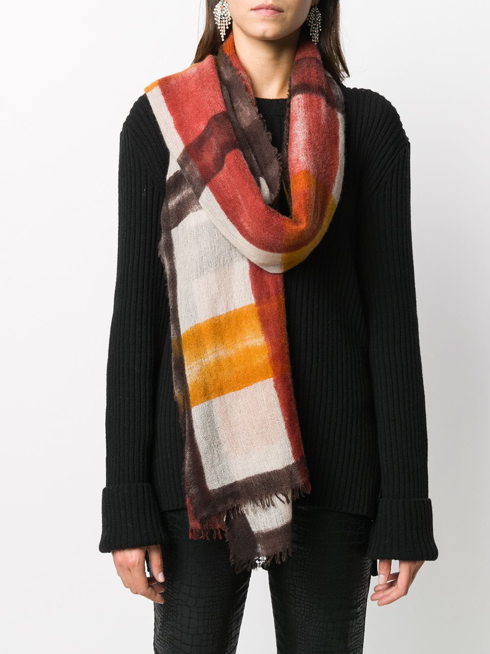 фото Faliero sarti abstract print scarf