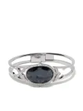 Stephen Webster 18kt white gold Crystal Haze Love diamond, quartz and hematite bangle - Silver