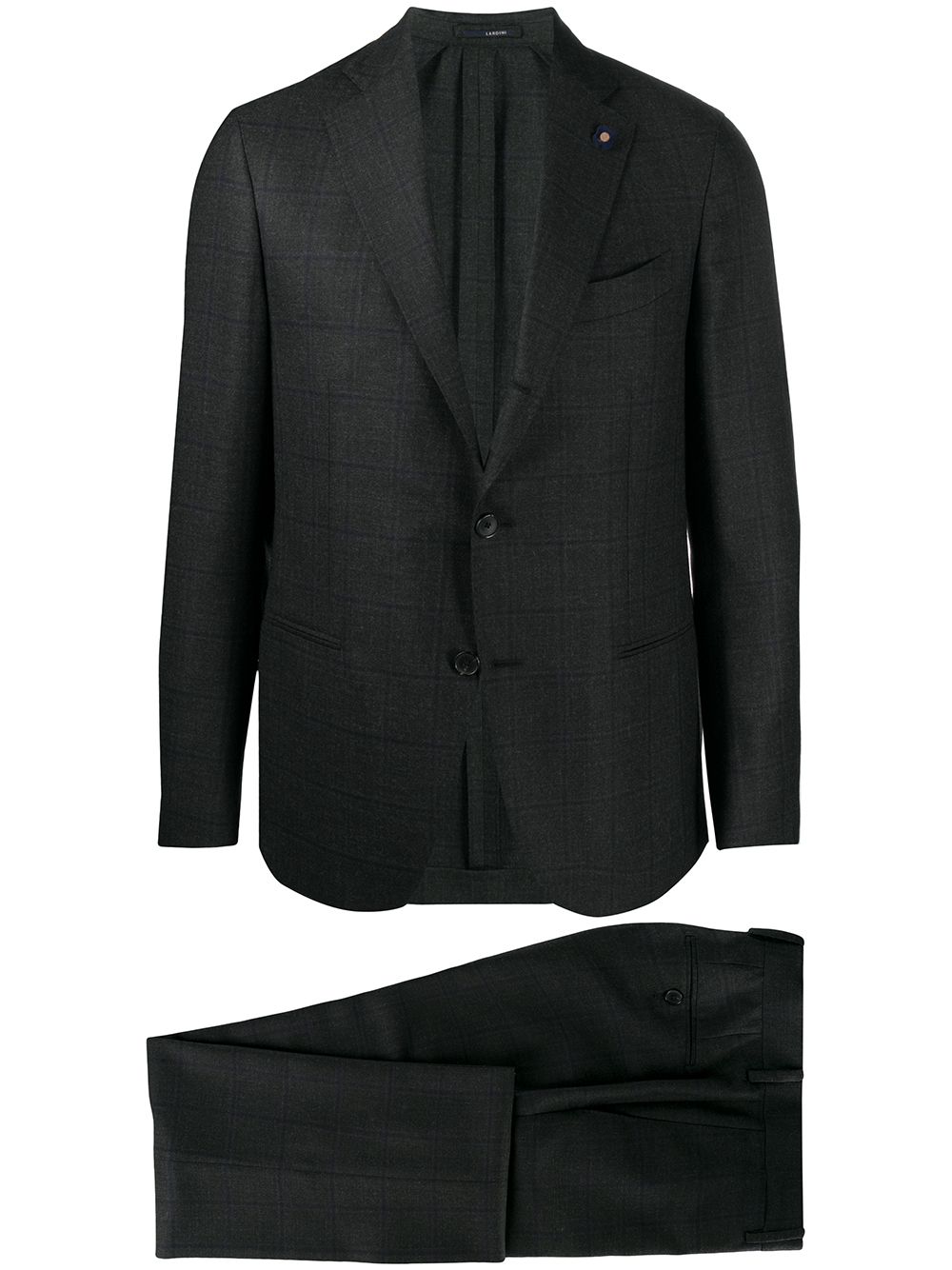 Shop Lardini Two-piece Tailored Suit In Grey