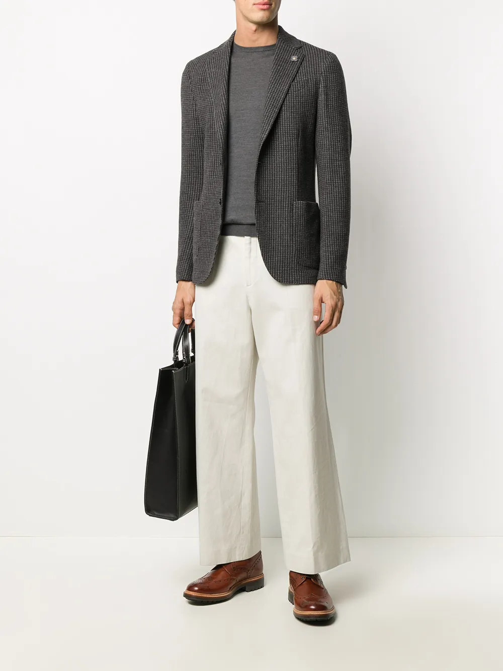 Dell'oglio long sleeve ribbed knit jumper | Knitted Sweaters | Image 2