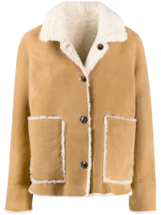 closed shearling parka