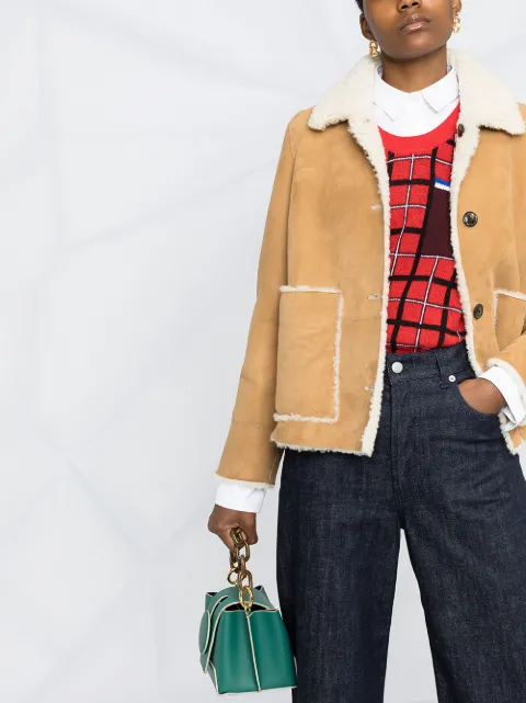 closed shearling parka