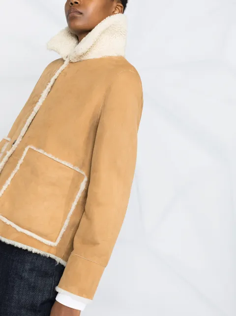 closed shearling parka