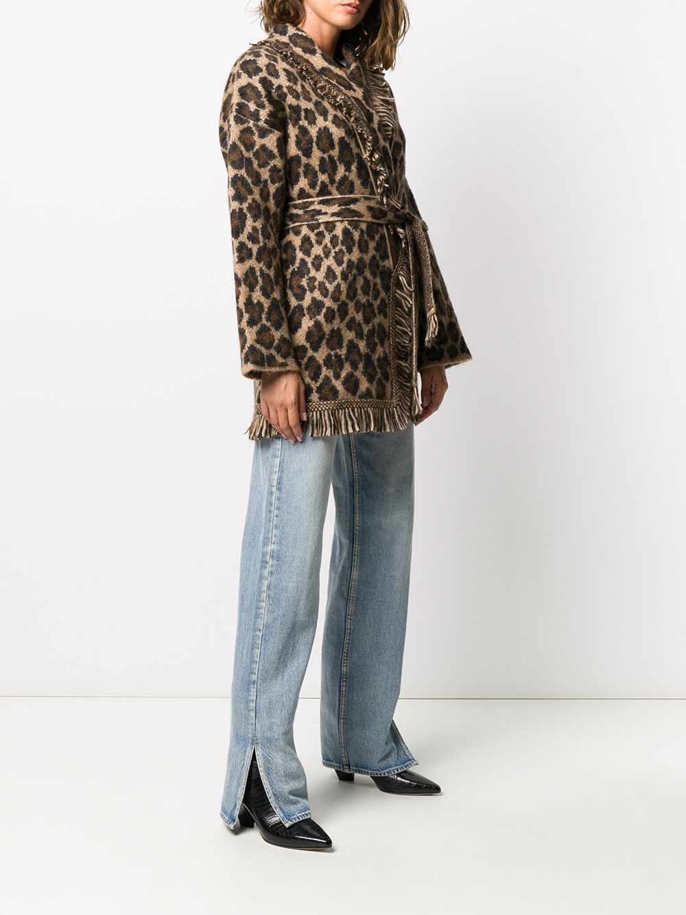 фото Alanui brushed wool leopard cardigan