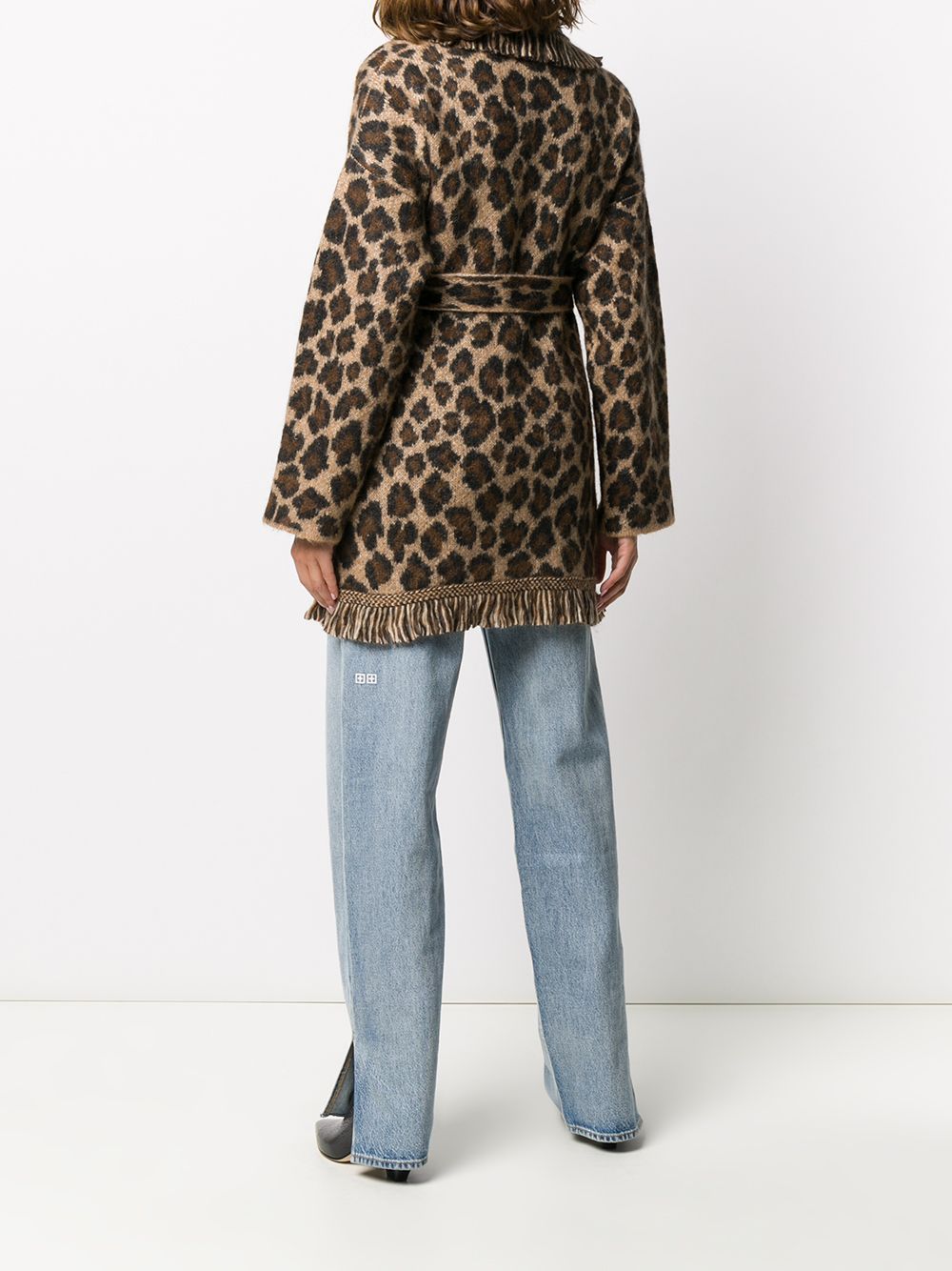 фото Alanui brushed wool leopard cardigan